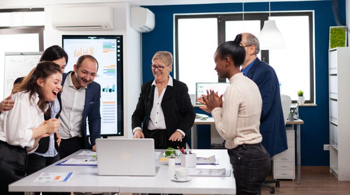 BW management team clapping overjoyed in conference r 2022 03 31 18 25 03 utc